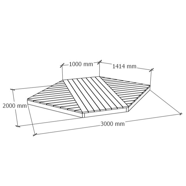 Custom-Shaped Deck 2x3m