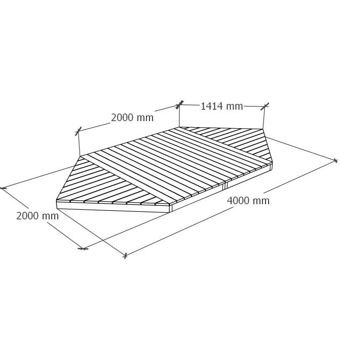 Custom-Shaped Deck 2x4m