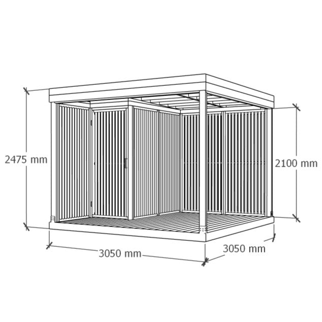 Sunroom with Storage 3x3m