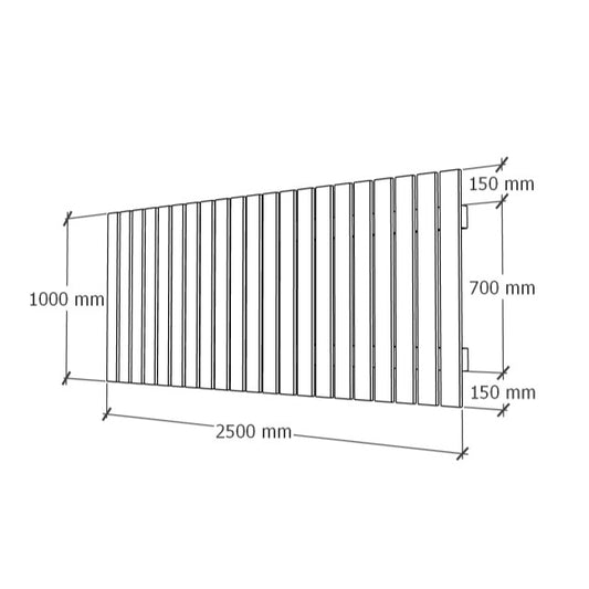 Fence module 1x2.5m