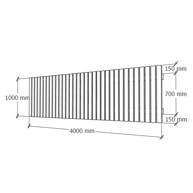 Fence module 1x4m