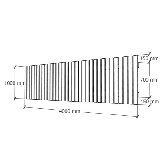 Fence module 1x4m