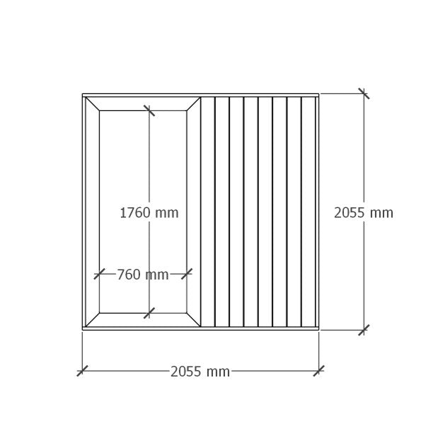 Planter deck 2x2m