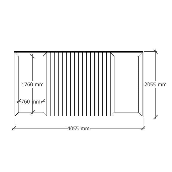 Planter deck 4x2m