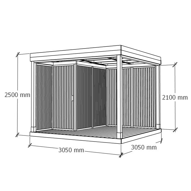 Sunroom with Storage 3x3m