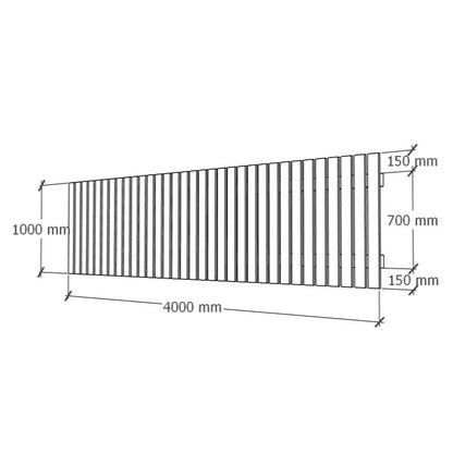 Fence module 1x4m