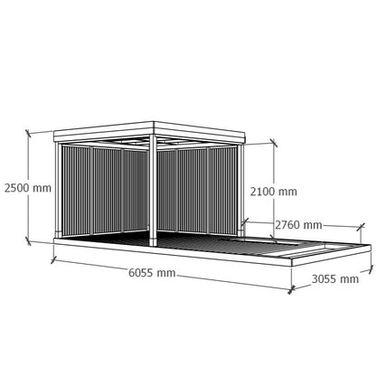Sunroom with planter deck 6x3m