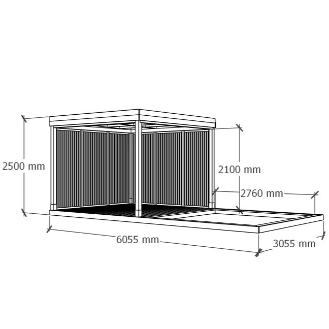 Sunroom with Sandbox Deck 6x3m