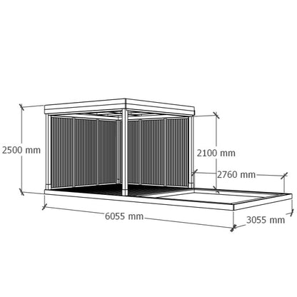 Sunroom with Sandbox Deck 6x3m
